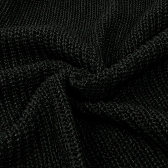 Black Casual Women's Drop Shoulder Open Front Cardigan - Picture 7 of 8